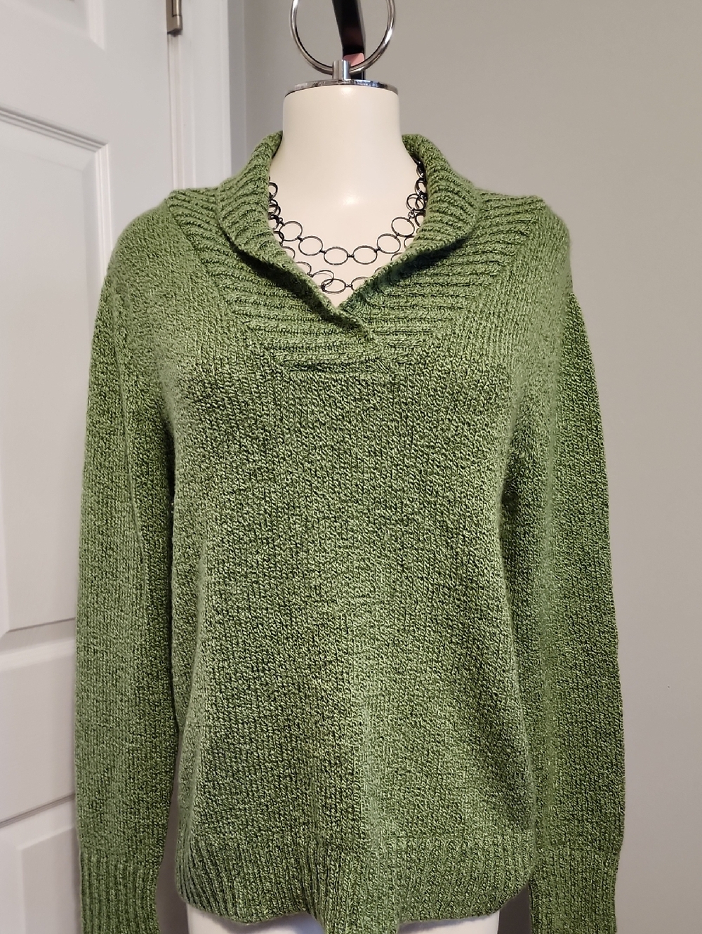 St. John's Bay Olive Green Cowl Neck Sweater